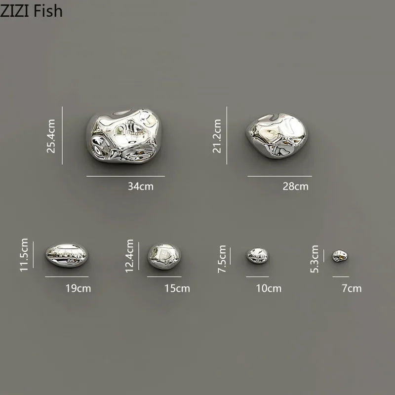 Afralia™ 3D Stone Wall Ornaments: Room Aesthetics & Decoration - Plating Craft Stone Pendants