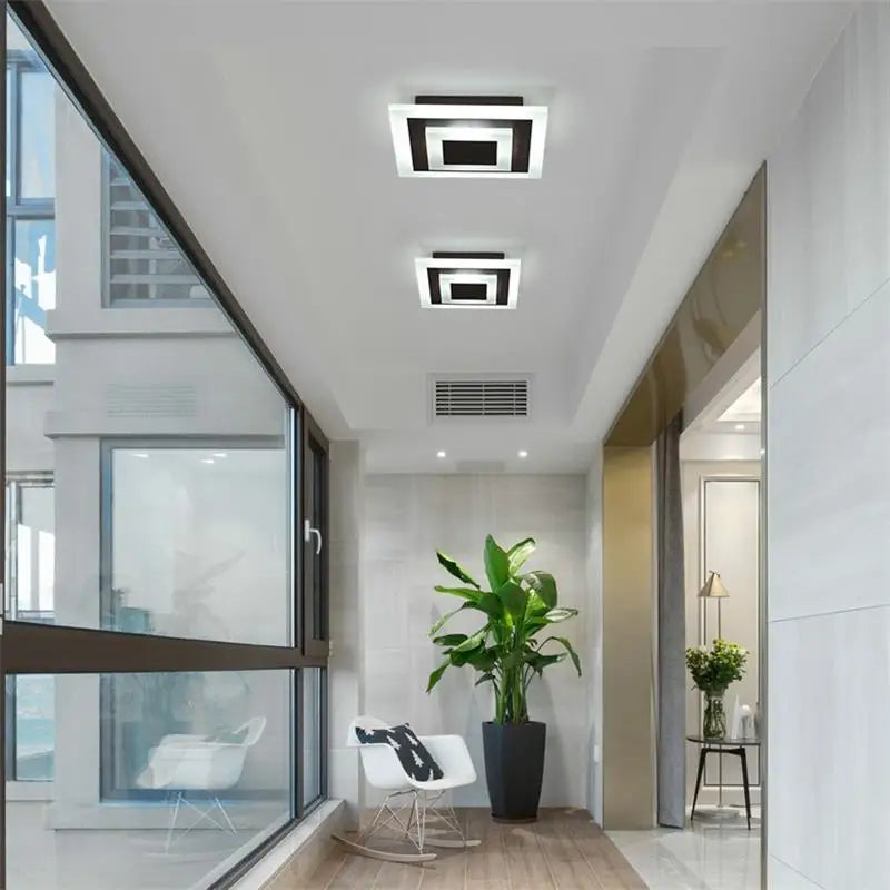 Afralia™ LED Ceiling Light: Modern Round Square Lighting Fixture for Home Decor