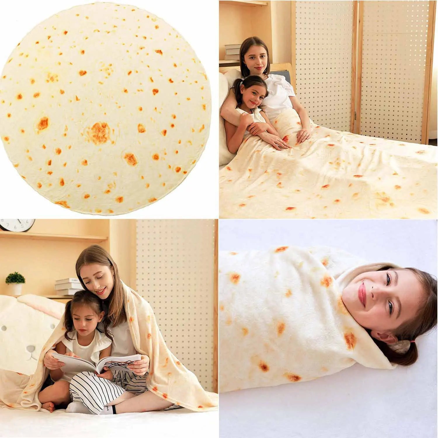 Afralia™ Pizza Flannel Blanket: Warm, Cozy, Pancake Printed for Travel and Home.