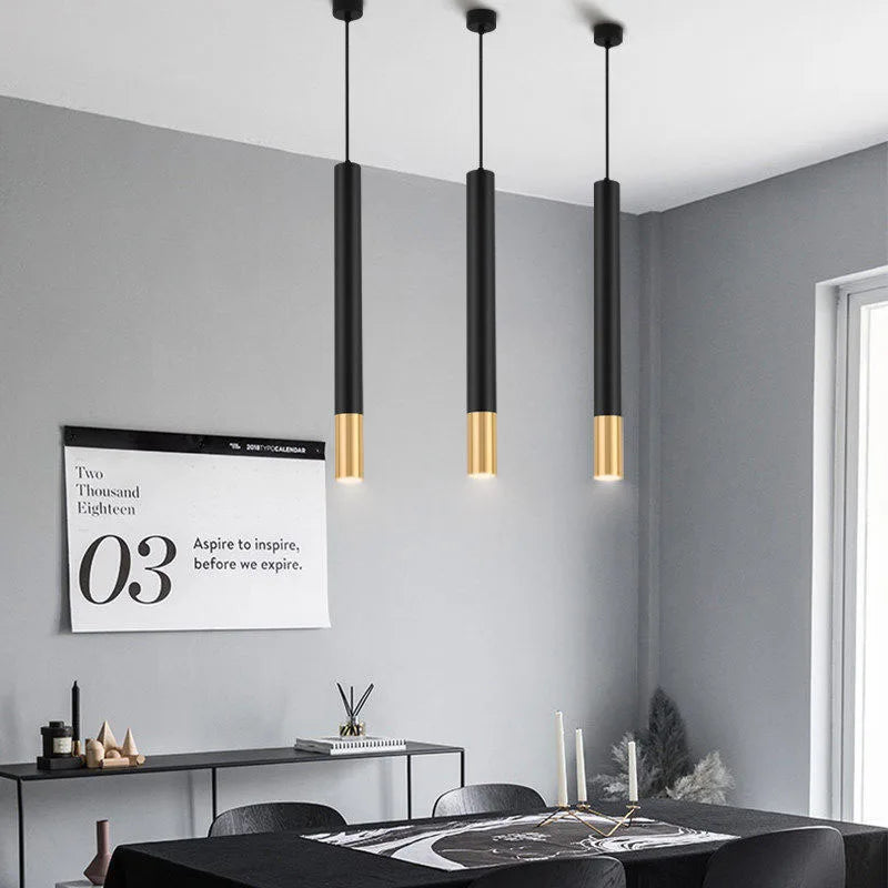 Afralia™ Long Tube Pendant Lights for Kitchen Island LED Indoor Lighting