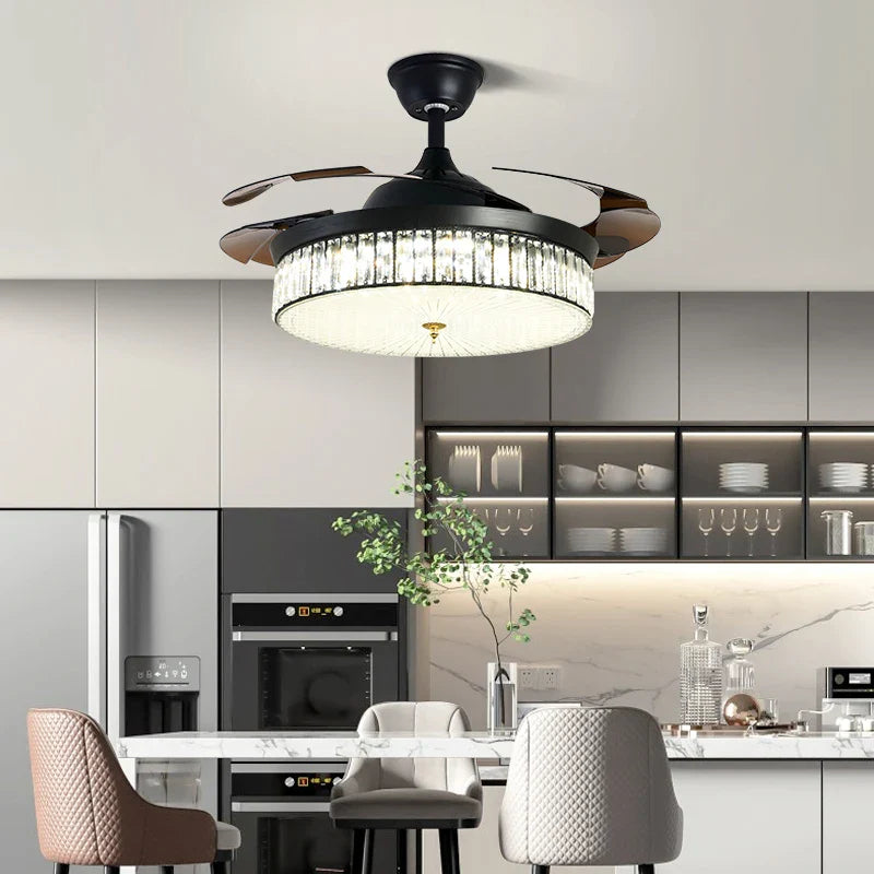 Afralia™ Crystal Ceiling Fan for Elegant Living Room Décor