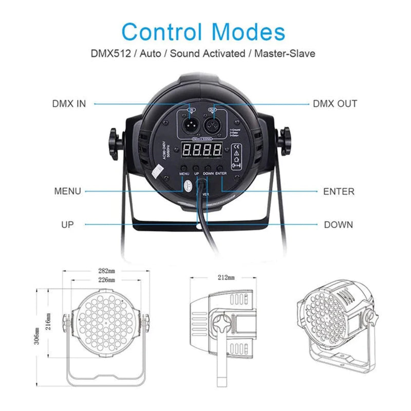 Afralia™ Big Dipper RGBW Amber LED Par Light with Stand and DMX Control