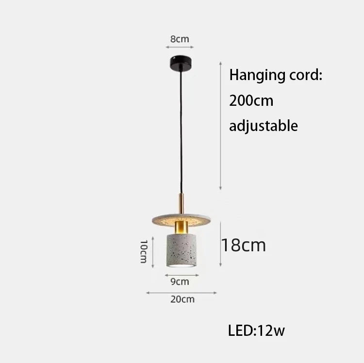 Afralia™ LED Marble Stone Pendant Light for Dining Room