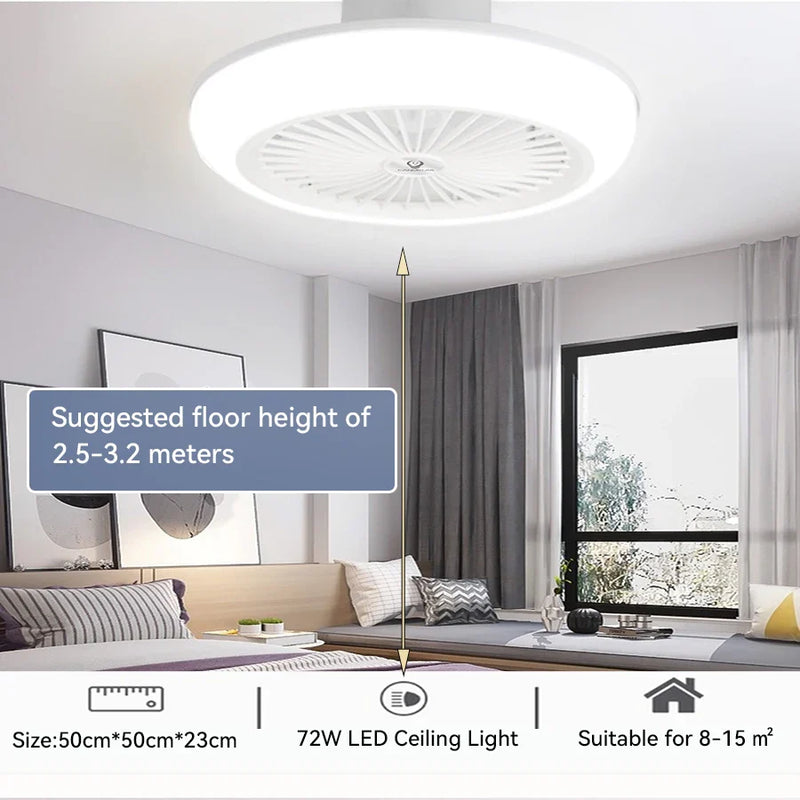 Afralia™ Ceiling Fan Light with Remote Control, Silent Operation for Bedroom, Living Room