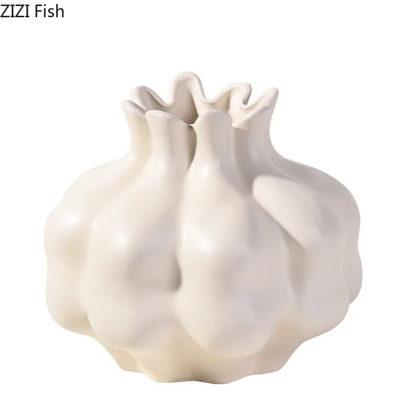 Afralia™ Ceramic Floral Vase Set for Desk Decoration & Flower Arrangement