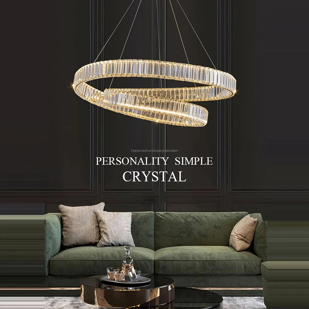 Afralia™ Luxury LED Rings Pendant Light for Modern Ceiling Decor