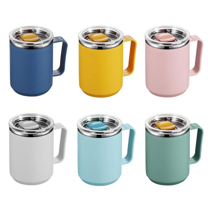 Afralia™ Stainless Steel Insulated Coffee Mug with Handle