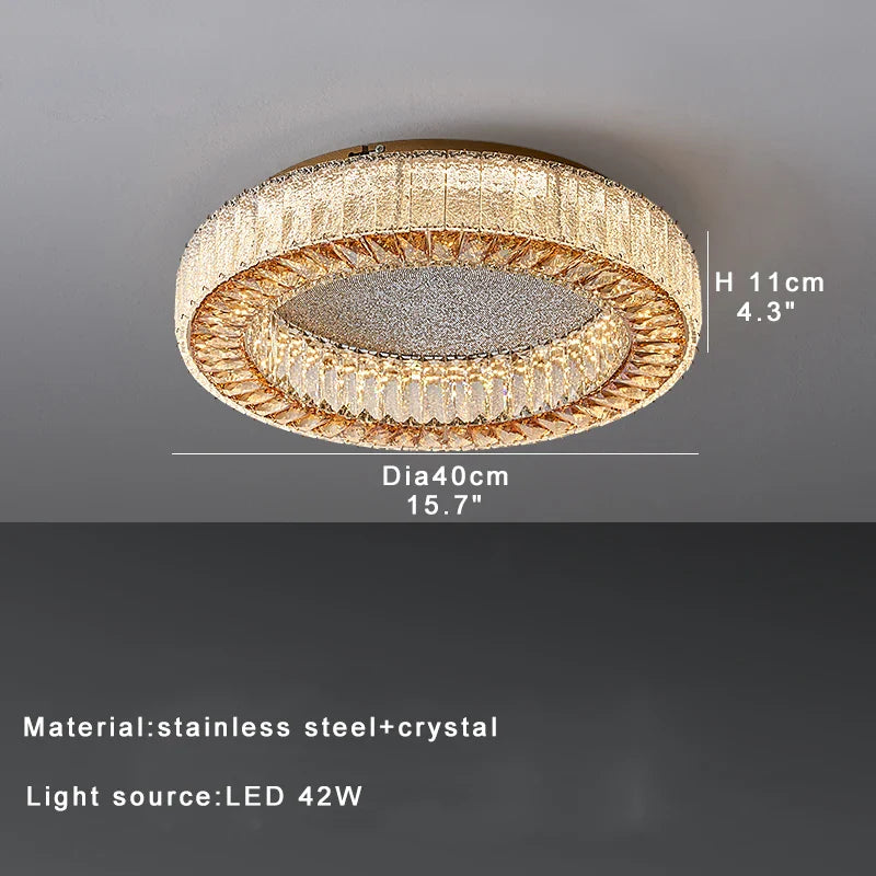Afralia™ Crystal Ceiling Lamp: Luxury Postmodern Design for Living Room & Bedroom