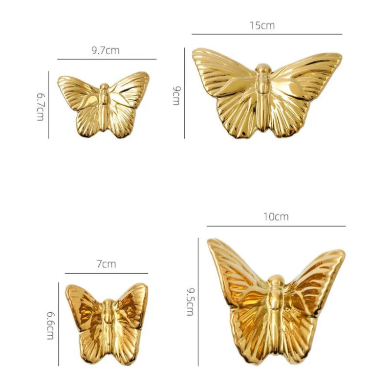 Afralia™ Golden Butterfly Wall Decoration Set