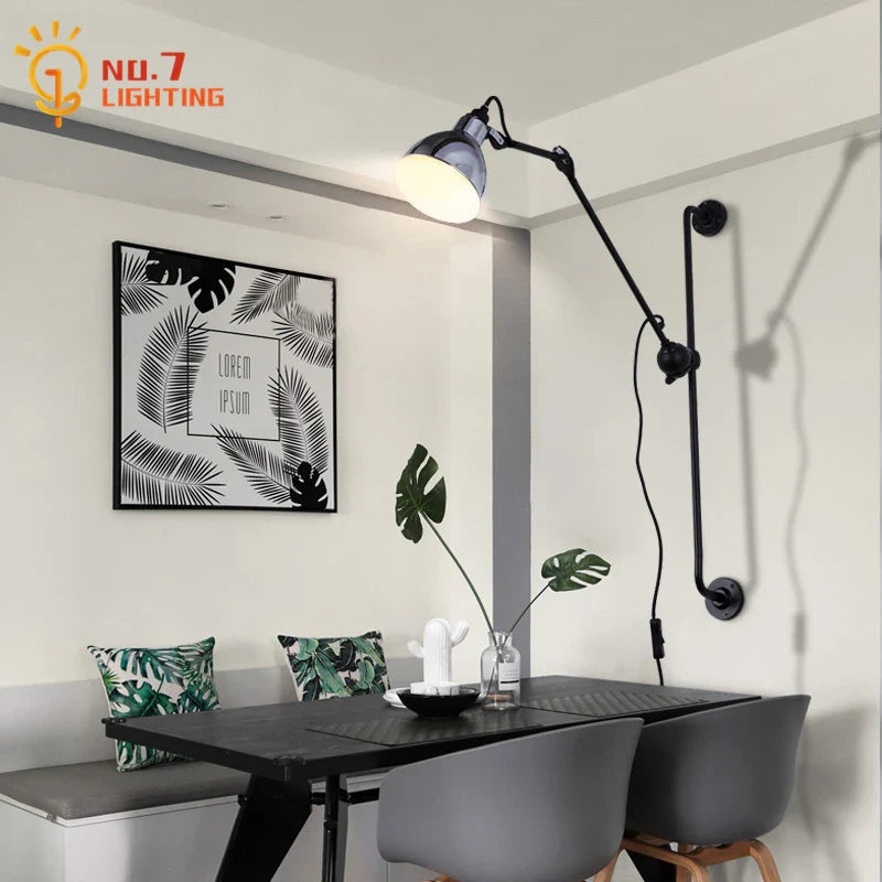 Afralia™ Adjustable Rotating LED Wall Lamp for Bedroom & Living Room