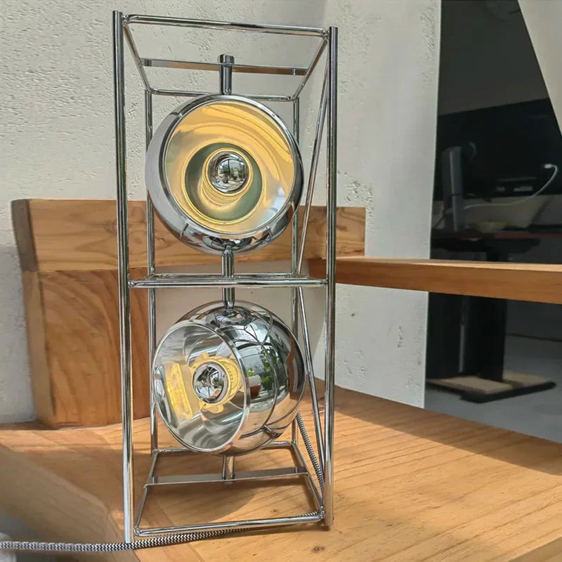 Afralia™ Spherical Metal Floor Lamp with Shelves: Modern Chrome Atmosphere Lighting for Home