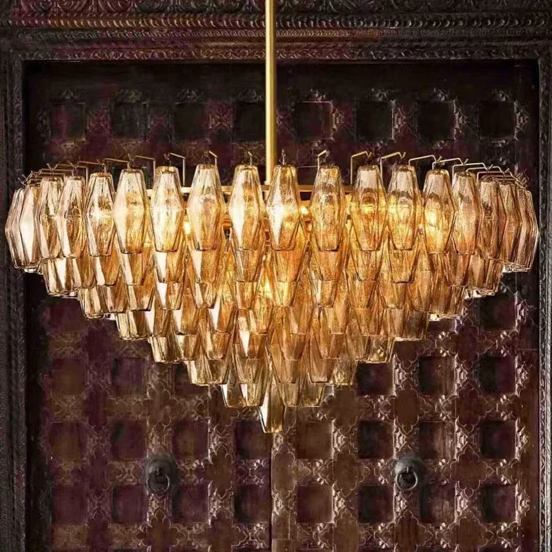 Afralia™ Classical Large Copper Hanging Ceiling Lamps for Luxury Home Decor