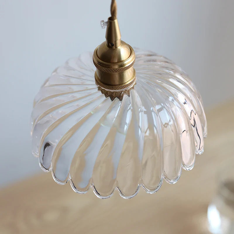 Afralia™ Nordic LED Pendant Light Clear Glass Dining Study Room Fixture