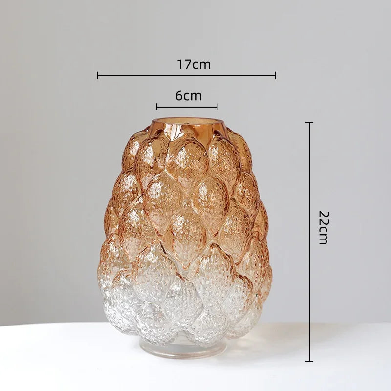 Afralia™ Gradient Glass Vase for Home Decor & Hydroponic Flowers