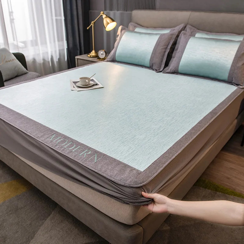 Afralia™ Silky Summer Bed Set - Luxury Cooling Mattress Covers & Pillowcases