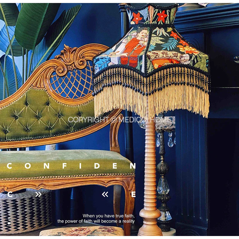 Afralia™ Handcrafted Luxury Fringed Lampshade in Maximalist Style for Home Decor