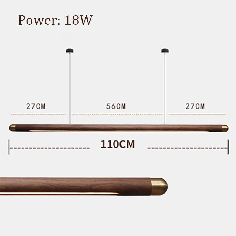 Afralia™ Scandinavian Walnut Pendant Light for Home Dining Table and Kitchen Island