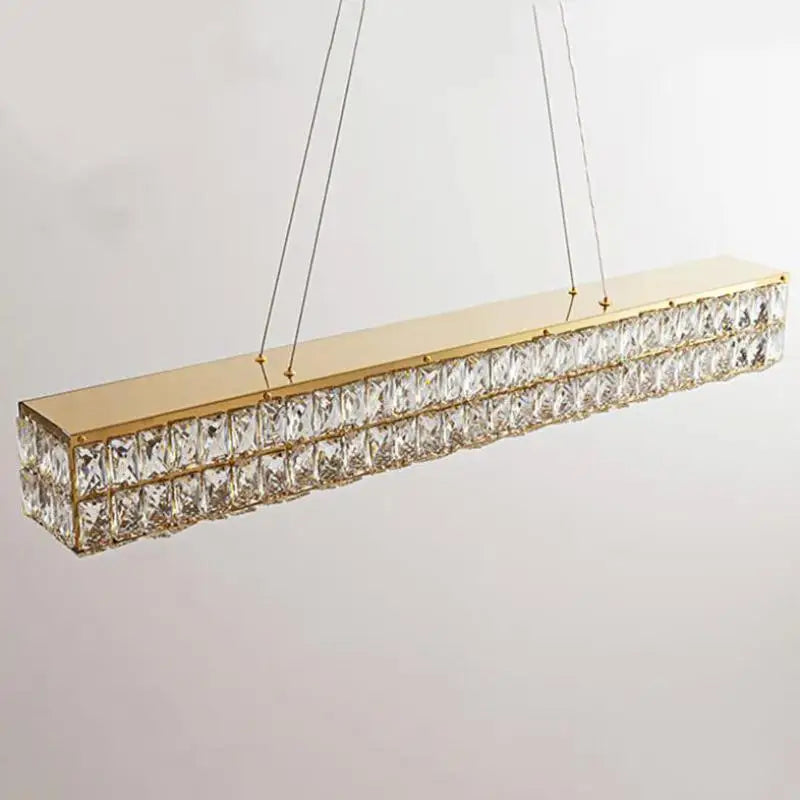 Afralia™ Crystal Chandelier Stainless Steel LED Pendant Light for Modern Luxury Décor