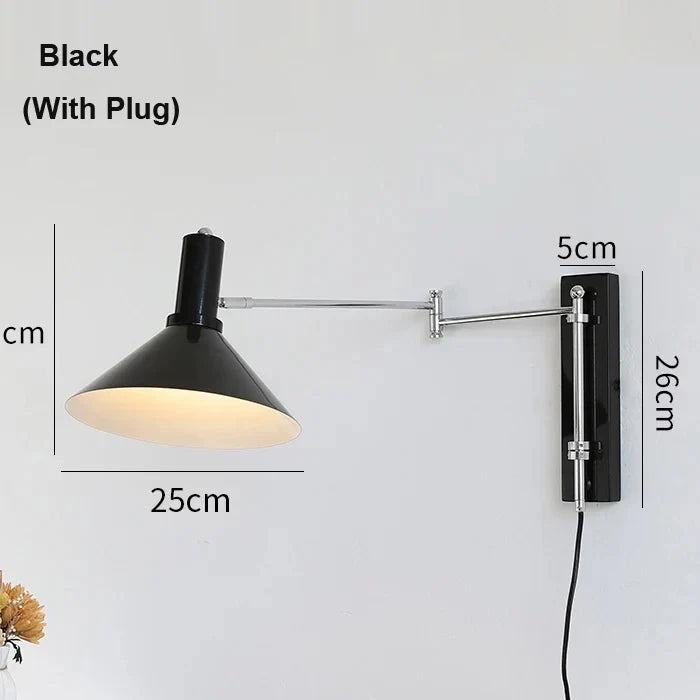 Afralia™ Rocker Foldable LED Wall Light for Bedroom Reading