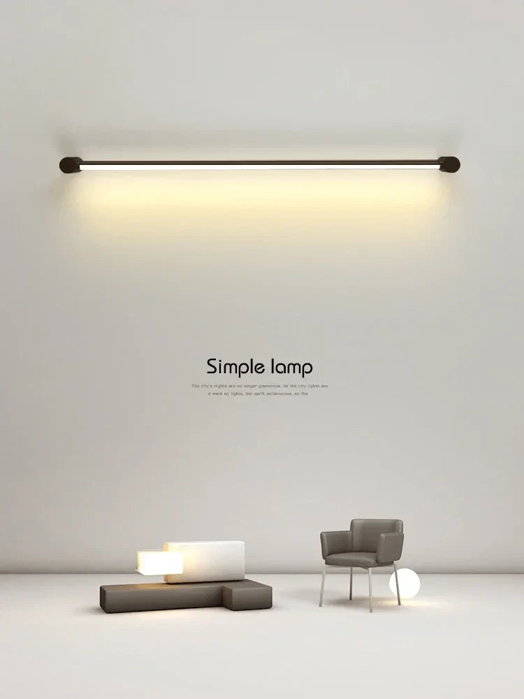 Afralia™ Black Bar Linear Wall Light for Living and Dining Room Lighting