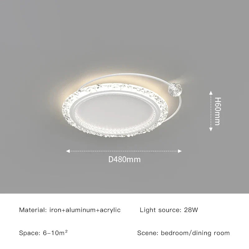 Afralia™ Golden Crystal LED Ceiling Lamps for Bedroom Kitchen Bathroom - Luxury Chandeliers