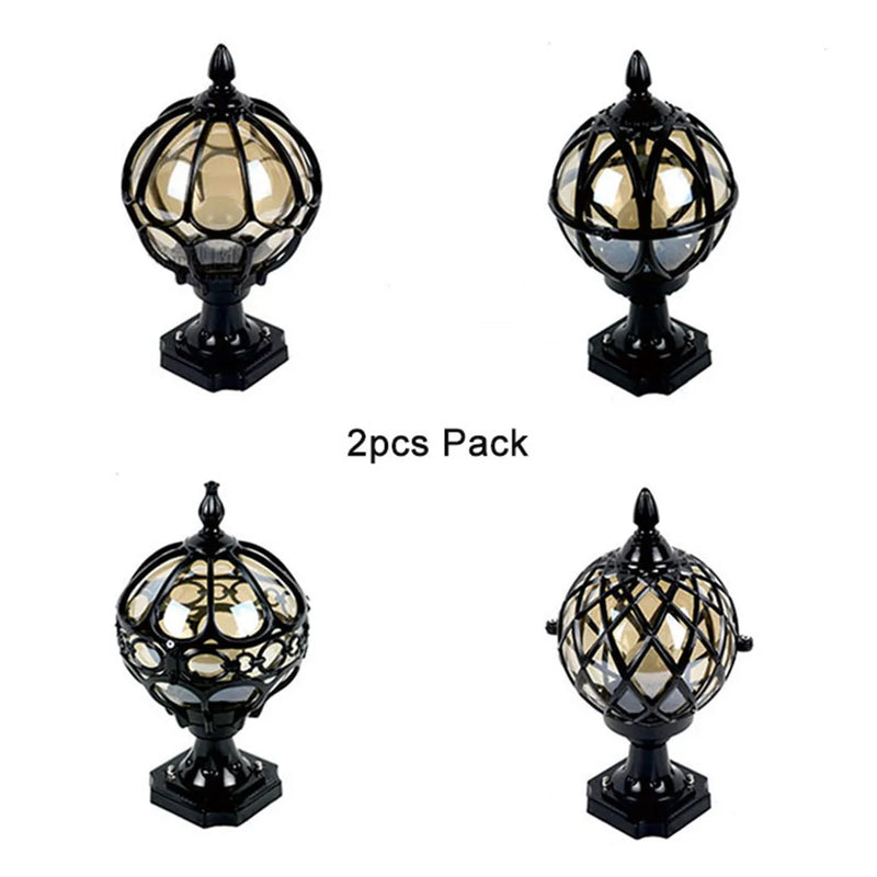 Afralia™ Outdoor Pillar Lamp Wall Lamp, European Globe Post Lamp, Waterproof Garden Yard Pillar Lights