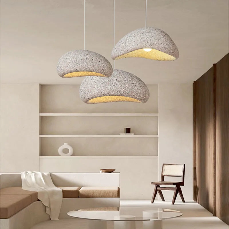 Afralia™ Minimalist Wabi Sabi LED Pendant Light Chandelier for Restaurant, Living Room, Bedroom