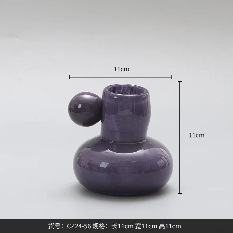 Afralia™ Cute Glass Ball Candle Holder Home Decor Aromatherapy Candelabrum