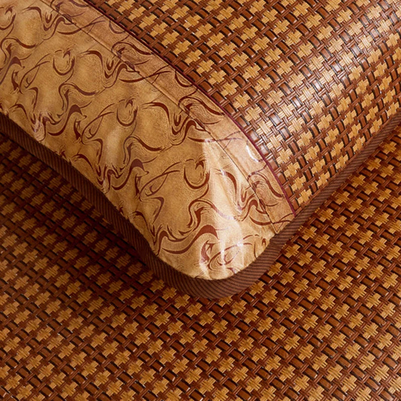 Afralia™ Cooling Rattan Mat & Pillowcase Set - Dual-Sided Thicker  Bed Pad for Summer