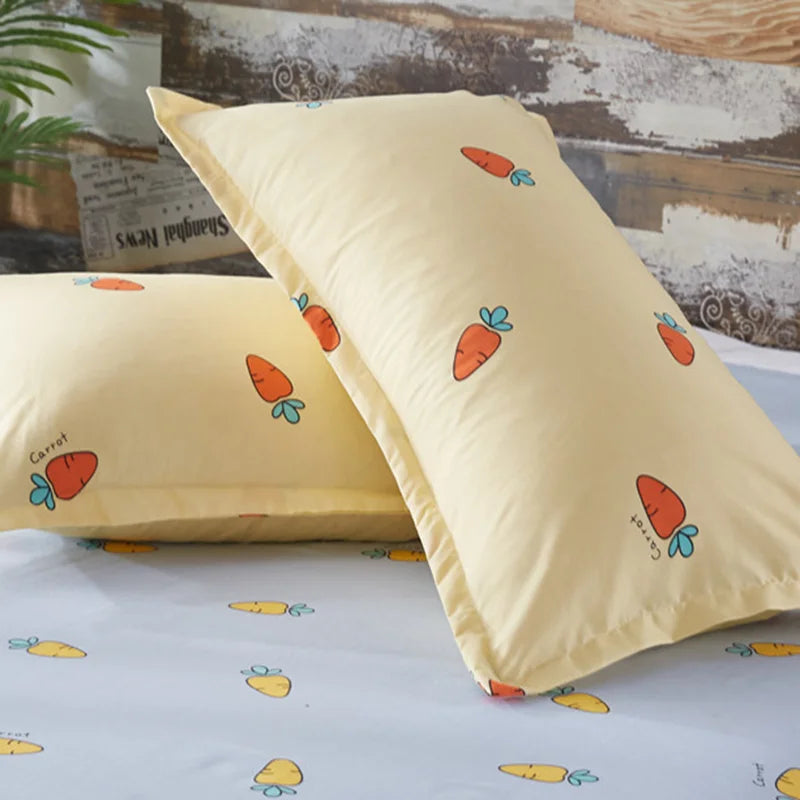 Afralia™ Cartoon Printed Bedding Set: Bed Sheet, Duvet Cover, Pillowcases