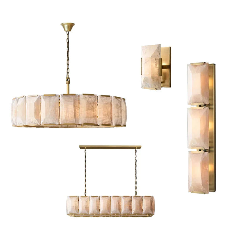 Afralia™ Retro American LED Crystal Chandelier Lighting for Living Room