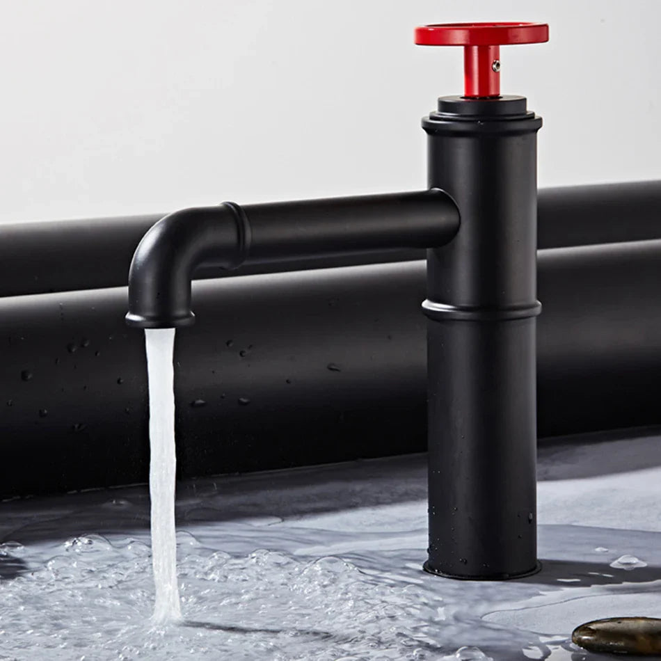 Afralia™ Modern Bathroom Basin Faucet Single Hole Mixer Tap Hot Cold Water Deck Mount