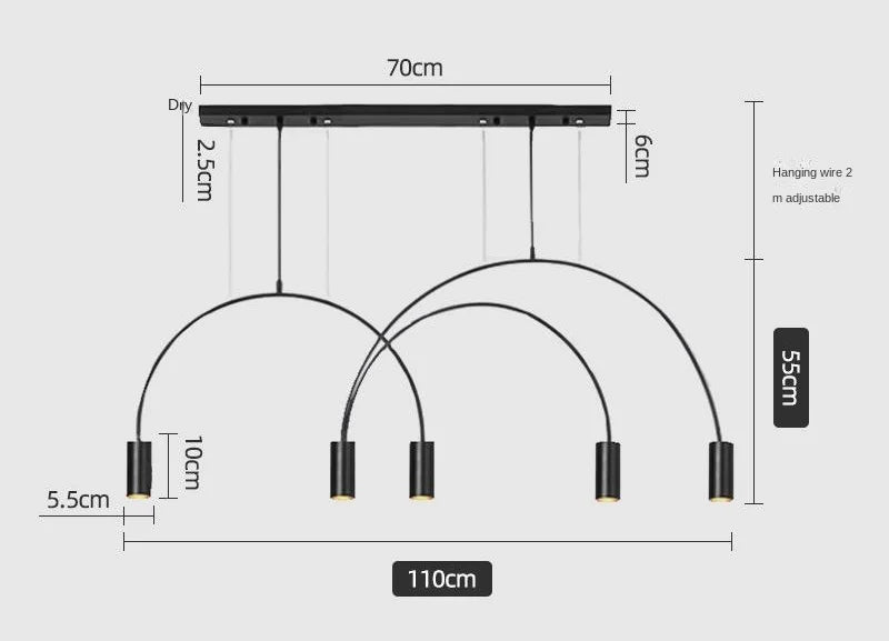 Afralia™ Modern LED Pendant Chandelier for Indoor Living Room Kitchen Dining Tables