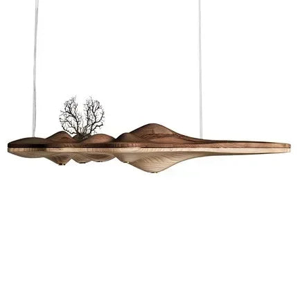 Nordic Modern Wood Resin Pendant Lamp by Afralia™ - Bedroom Dining Room Kitchen Lighting