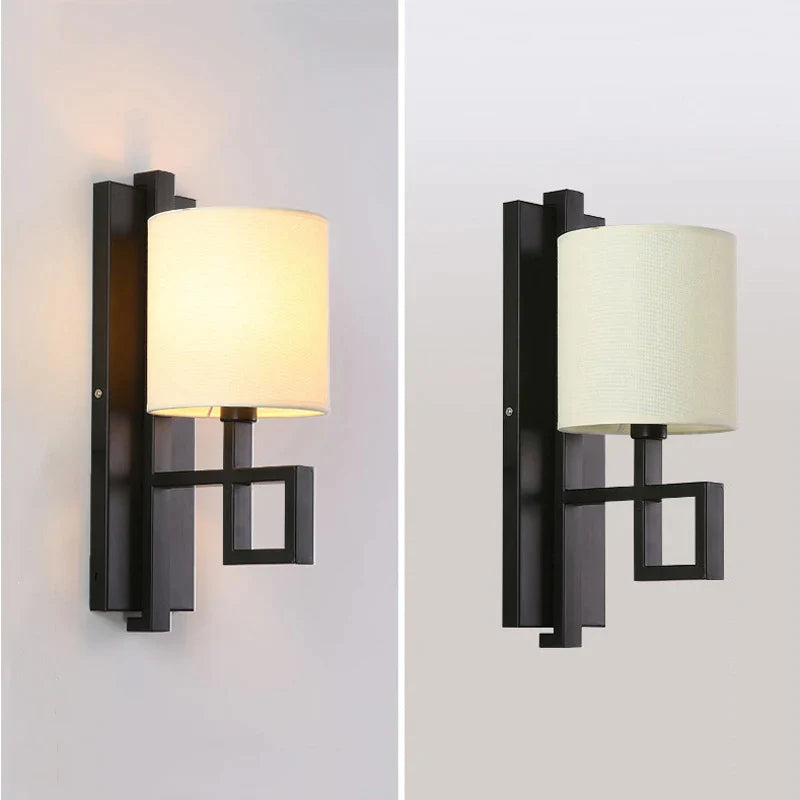 Afralia™ Chinese Style Cloth Wall Lamp for Bedroom, Corridor, Stair, Aisle, Porch, Restaurant