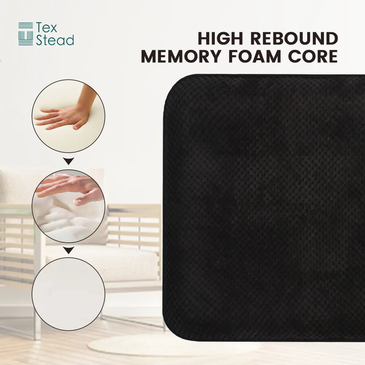 Afralia™ Memory Foam Chair Cushion: Honeycomb Pattern, Non-Skid Rubber Back, Comfortable & Stylish