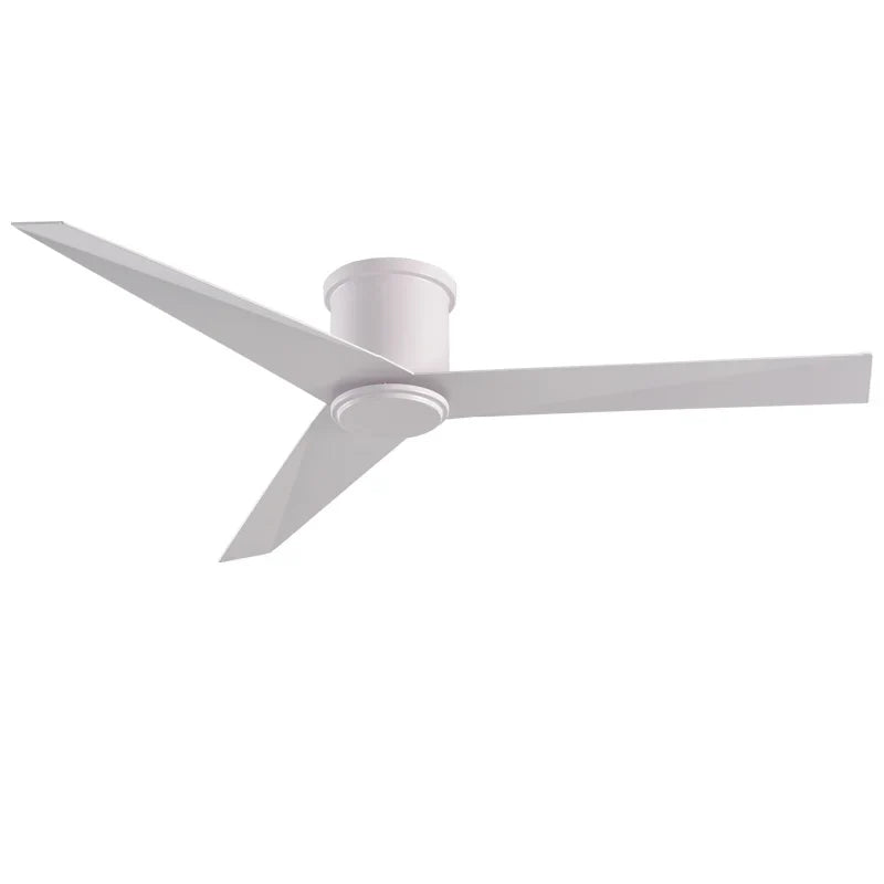 Afralia™ Modern White Black Aluminum Blade Ceiling Fan With Remote Control