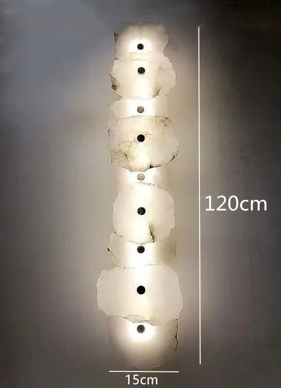 Afralia™ Natural Marble LED Chandelier for Living Room, Bedroom, Dining Room