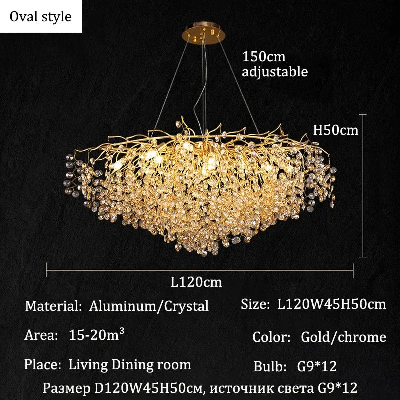 Afralia™ Crystal Chandeliers: Elegant Lighting Decor for Home Villa Living Room Bedroom