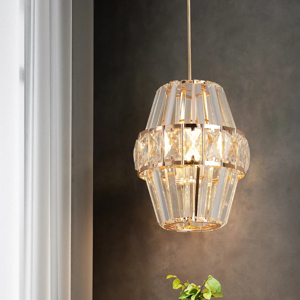 Afralia™ Retro Crystal Chandelier Pendant Light for Home Decor