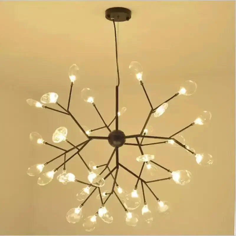 Afralia™ Heracleum Firefly Glass Round Ball Chandelier - Luxury Staircase Dining Room Lighting