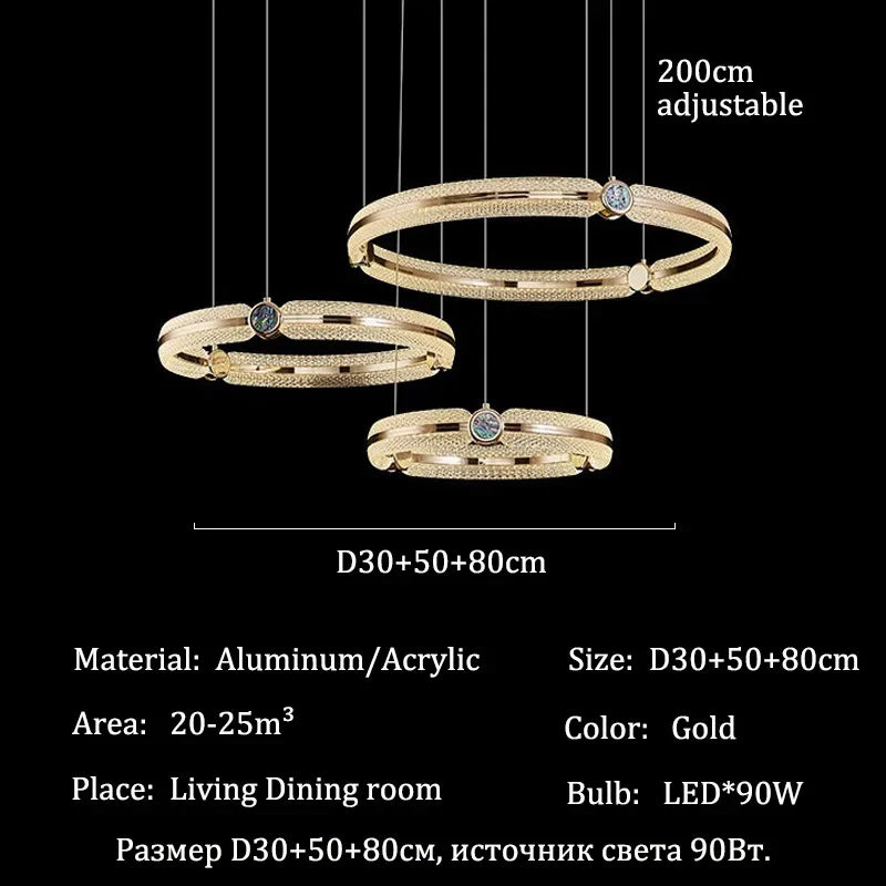 Afralia™ Modern Lustre Chandelier Ceiling Light - Luxury Pendant LED Lighting for Home Décor