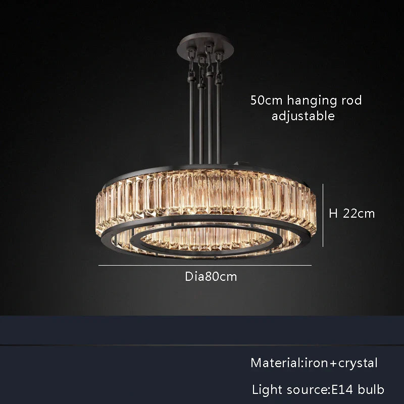 Afralia™ Gold Crystal Ceiling Chandelier LED Light Fixture for Luxury Home Decor