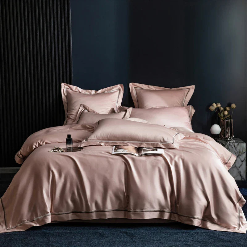 Afralia™ 1000TC Egyptian Cotton Hotel Style Embroidery Bedding Set