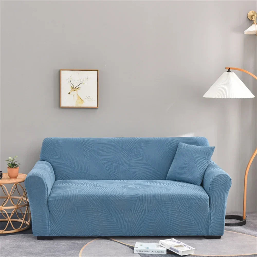 Afralia™ Waterproof 12 Colors Spandex Sofa Cover Slipcover with Leaf Pattern