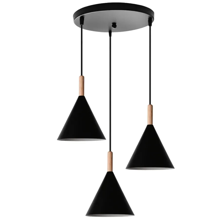 Afralia™ Wood LED Pendant Chandelier: Modern Nordic Hanging Lamp for Home, Cafe, Restaurant’s Kitchen