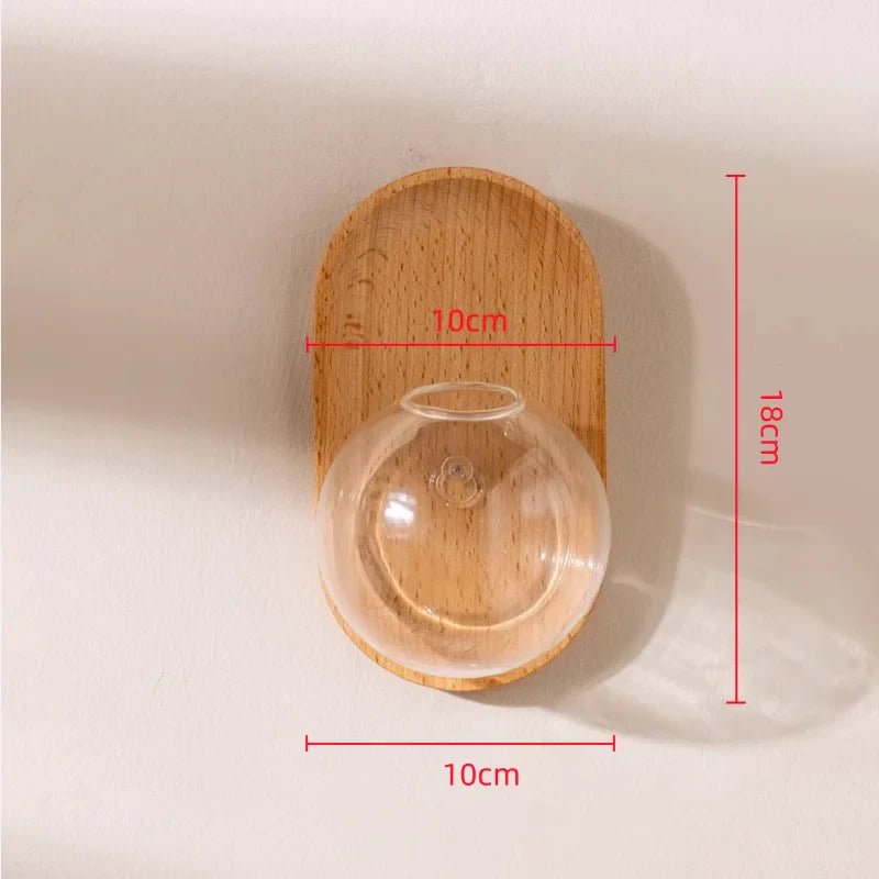 Afralia™ Glass Vase Flowerpot Wall Decoration for Home Décor and Hydroponics