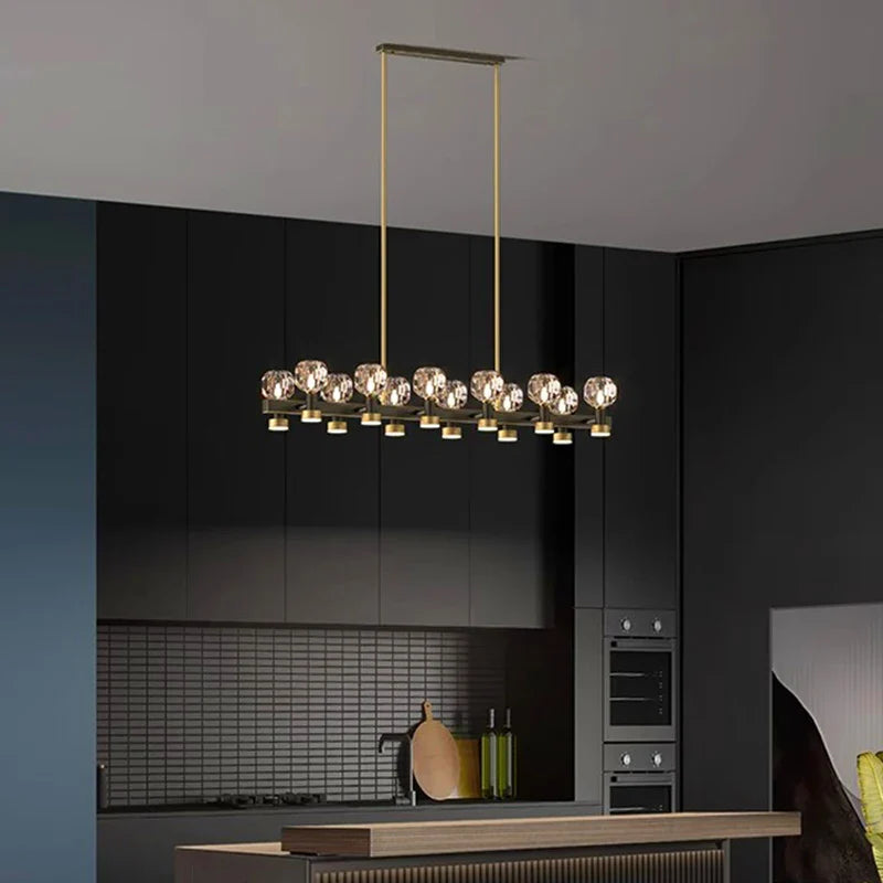 Afralia™ Crystal Chandelier Luxury Pendant Light for Living and Dining Room