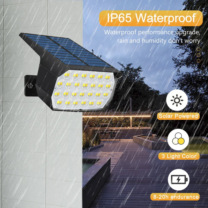 Afralia™ Solar Landscape Light: 50LED Outdoor Waterproof Garden Spotlight with 3 Color Modes