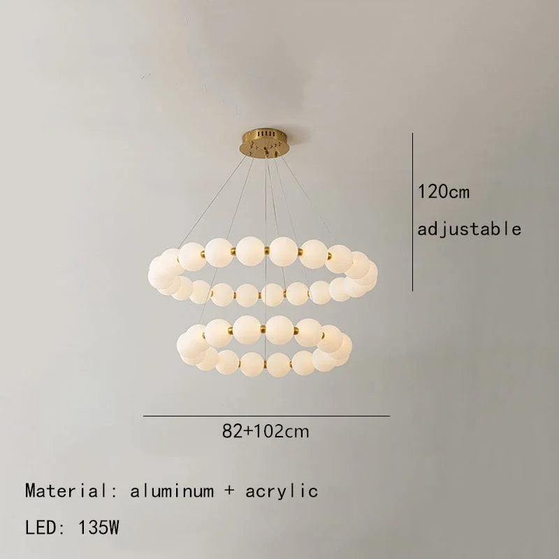Afralia™ Nordic Gold LED Ceiling Chandelier for Dining Living Bedroom Lighting